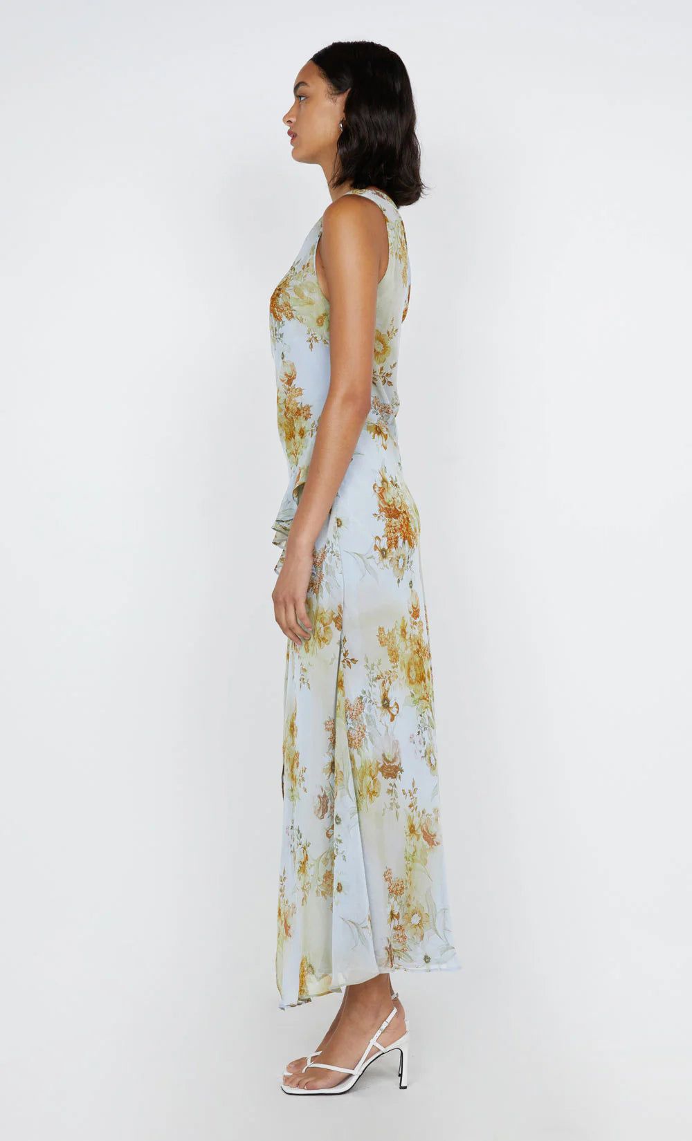 Rahni Asym Dress - Antique Denim Floral