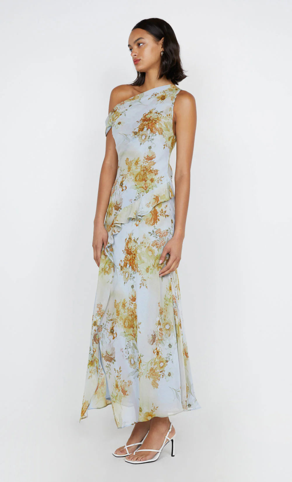 Rahni Asym Dress - Antique Denim Floral
