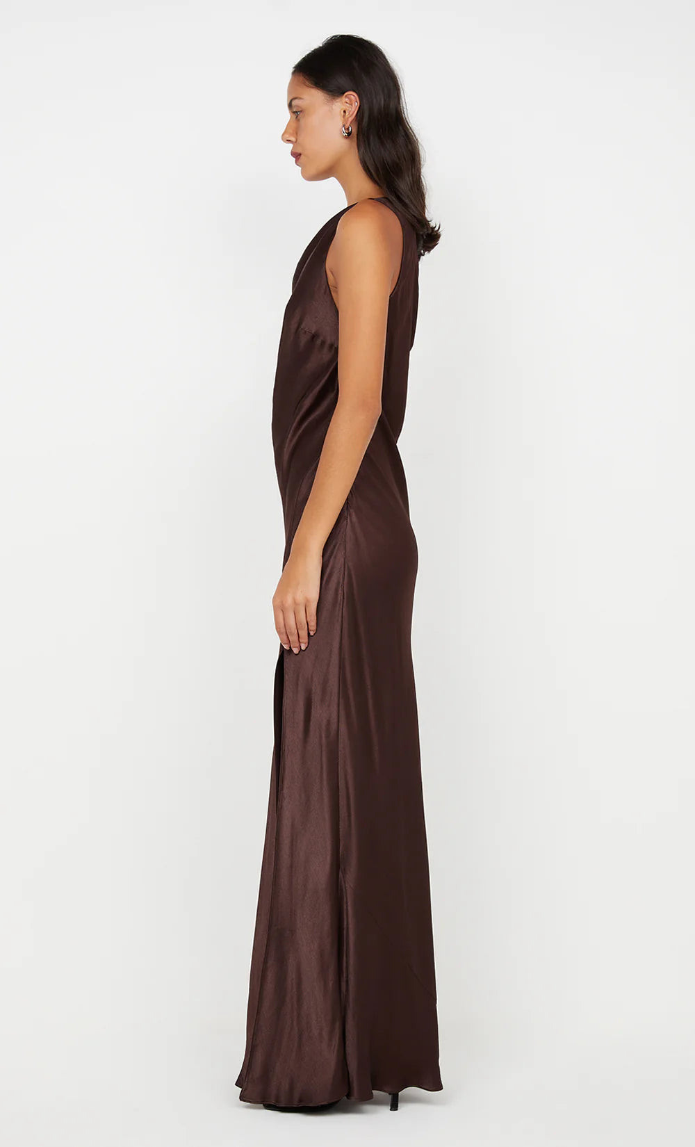 Sol Asym Dress - Dark Chocolate