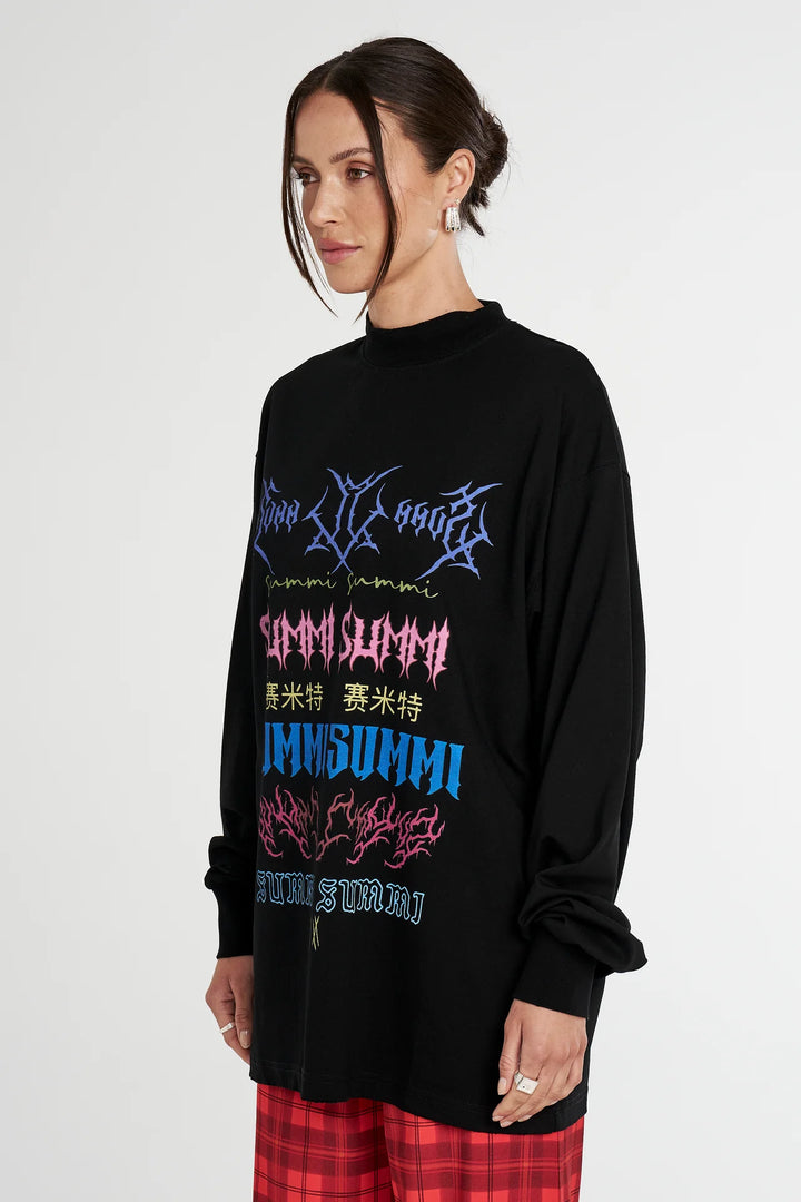 Summi LS Band Tee - Black