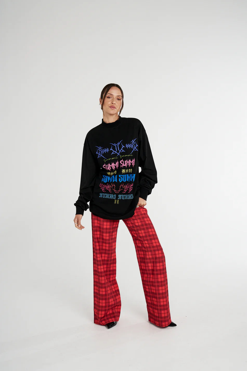 Summi LS Band Tee - Black