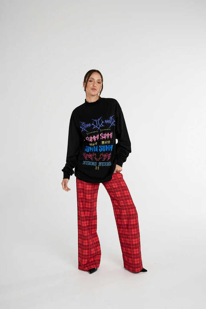 Summi LS Band Tee - Black