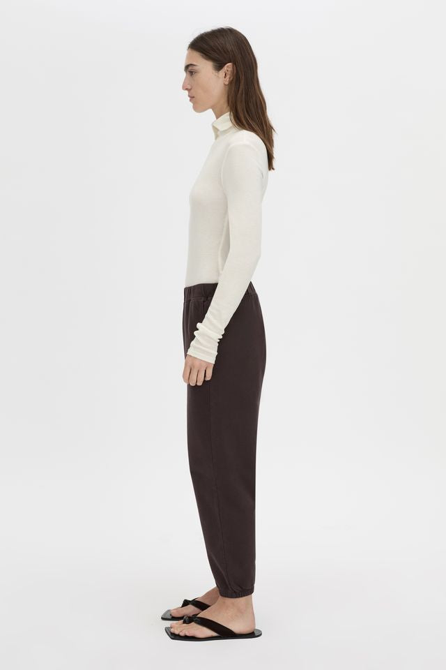 Thome Emb Track Pant - Hickory