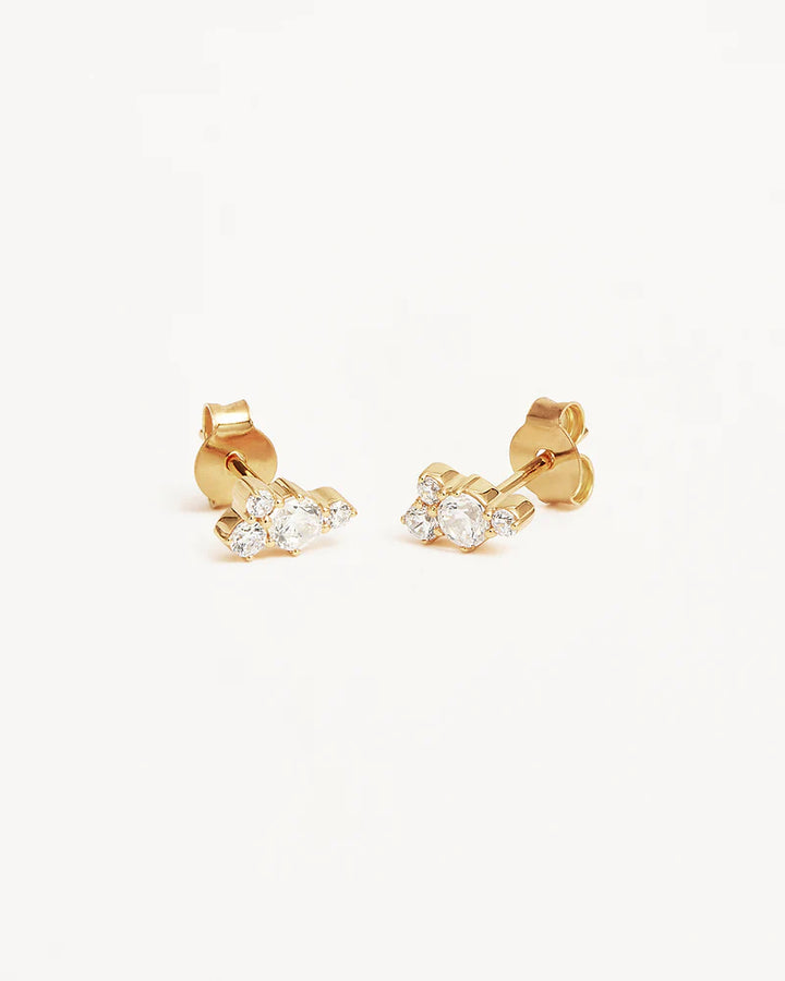 Mist Stud Earrings - 18k Gold Vermeil