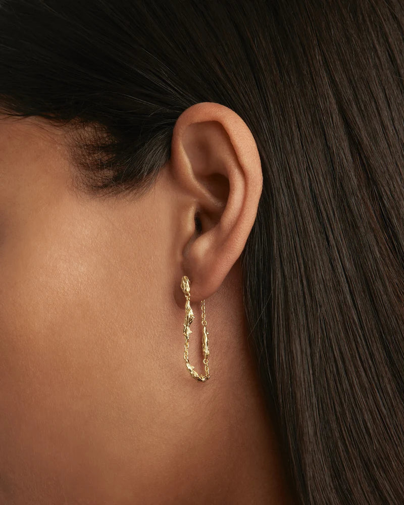 Drift Chain Earrings - Gold