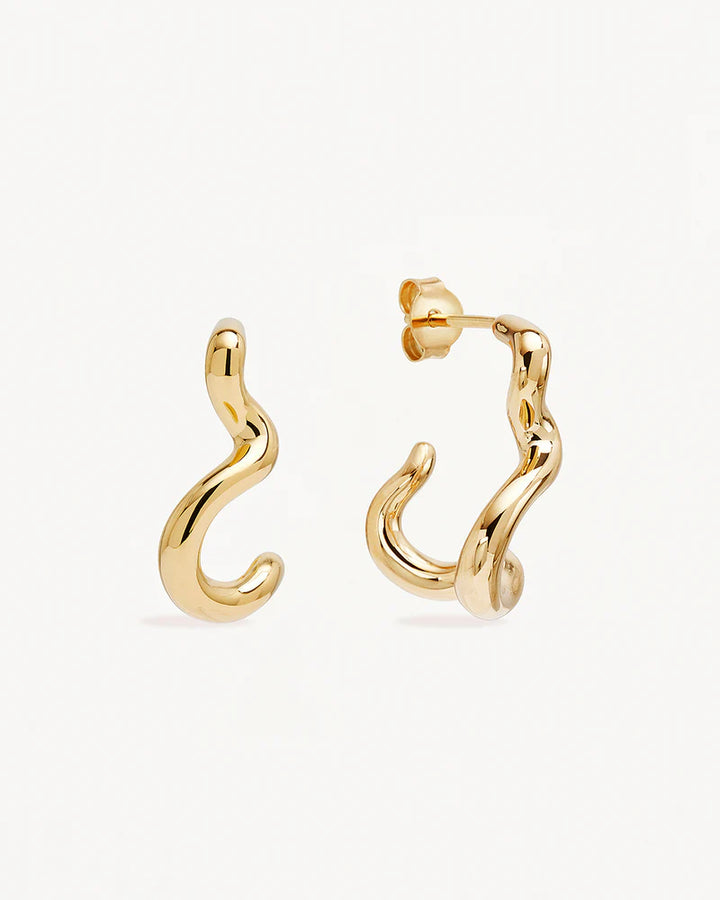 Flow Of Life Hoops - 18k Gold Vermeil