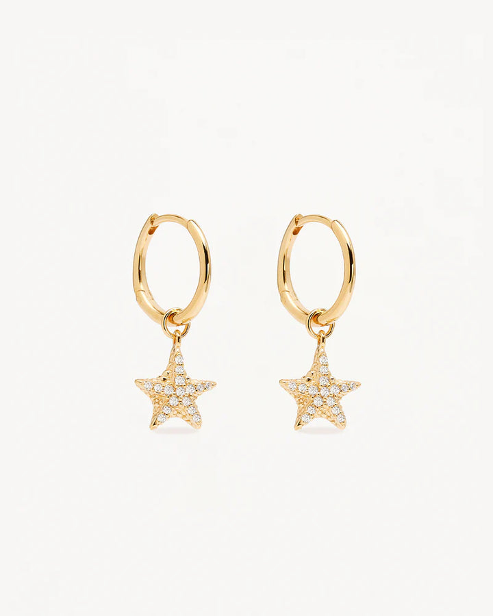 By The Sea Starfish Hoops - 18k Gold Vermeil
