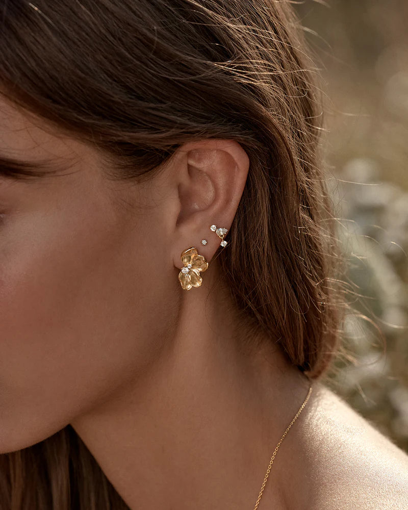 Serene Lotus Earring - 18k Gold Plated