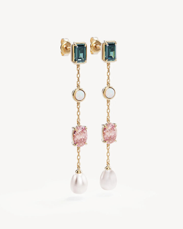 You Are Infinite Drop Chain Earrings - 18k Gold Vermeil