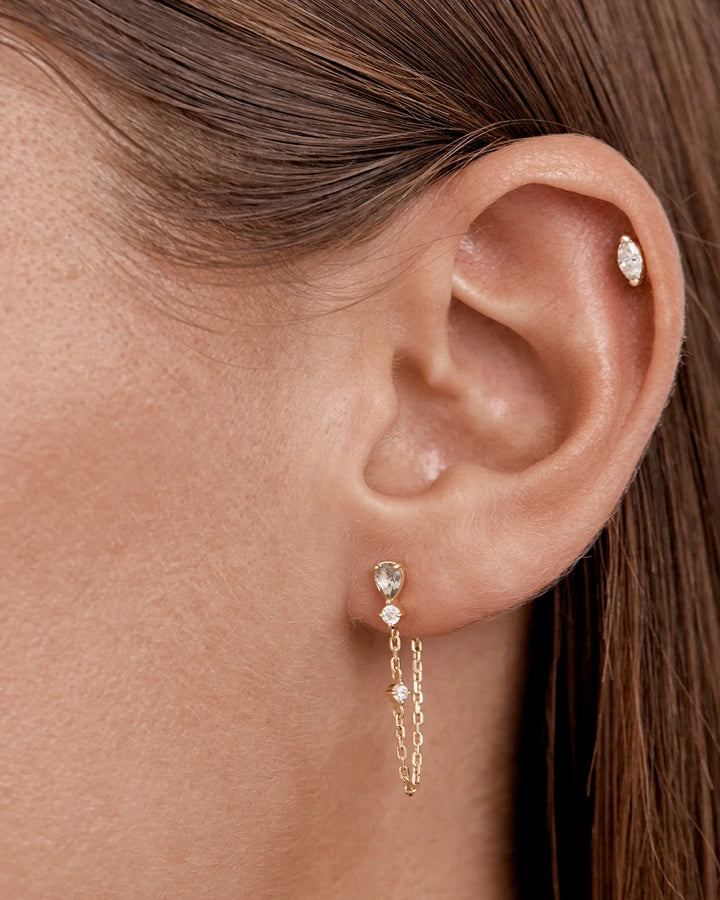 Aura Chain Earrings - 18k Gold Vermeil