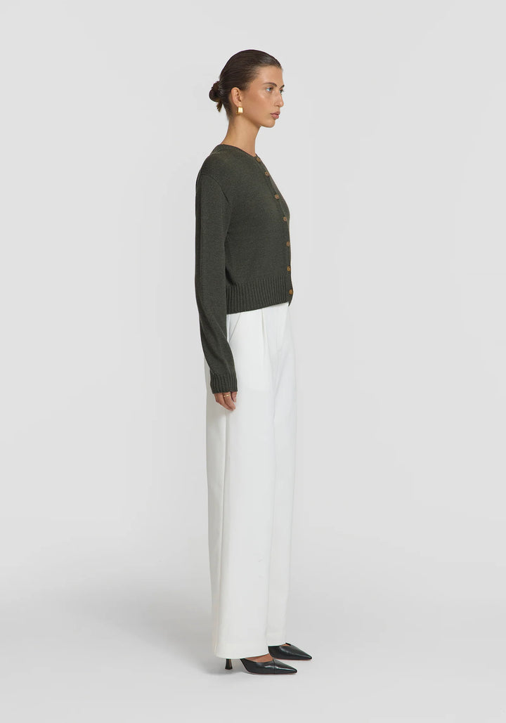Ego Cardigan - Dark Olive Marle