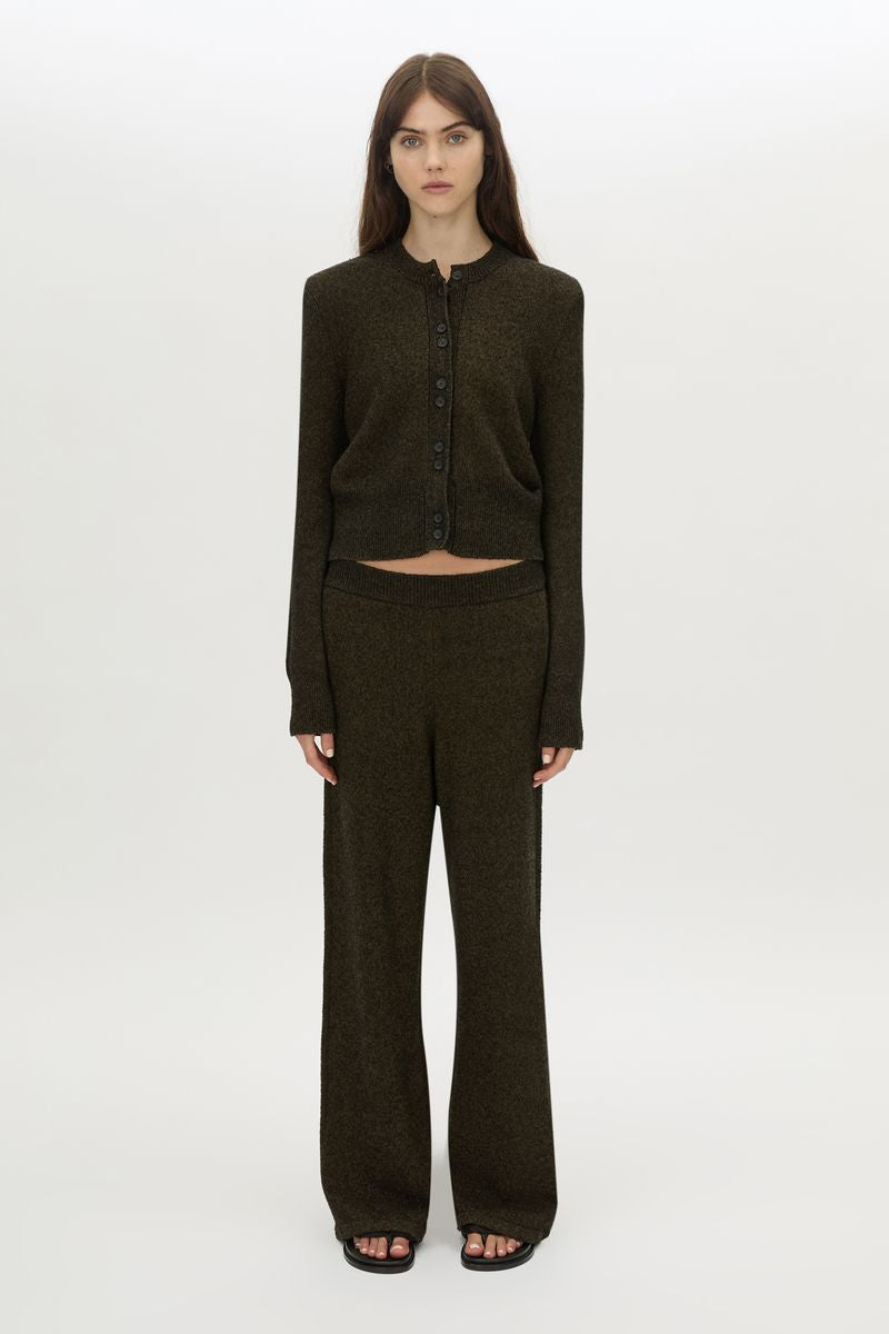 Soleo Textured Knit Cardigan - Cocoa
