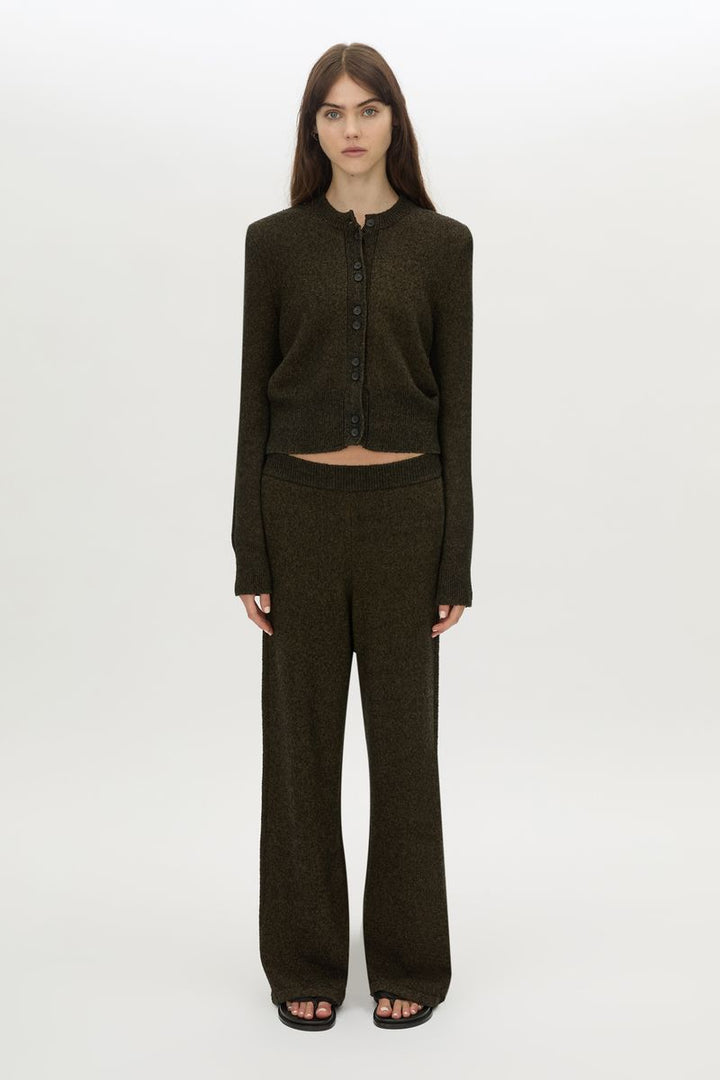 Soleo Textured Knit Cardigan - Cocoa
