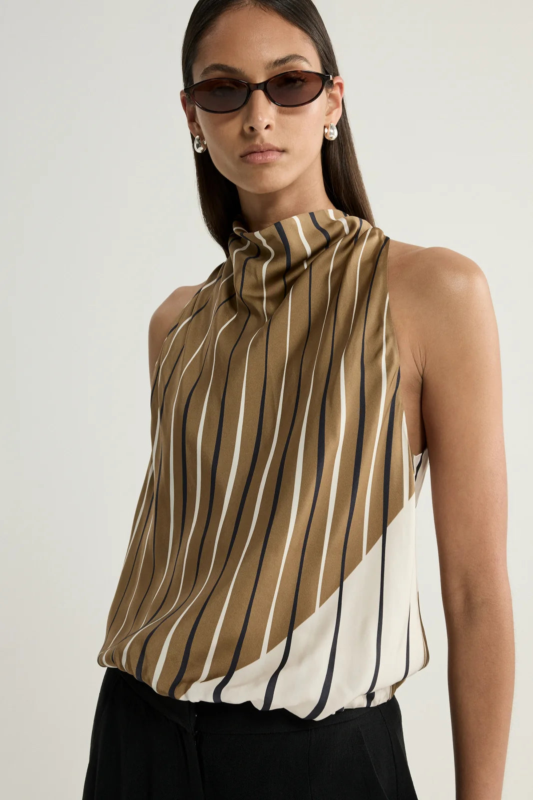 Sloane Top - Moss Stripe