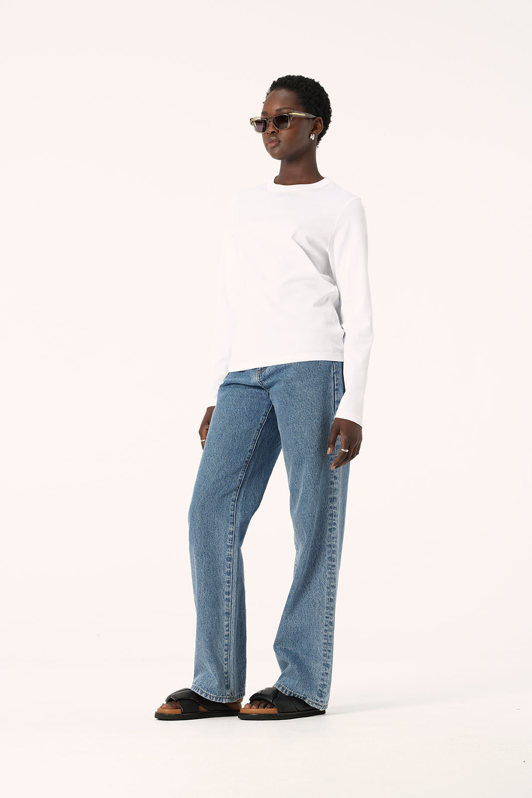 Elka Zoe Long Sleeve Tee - White