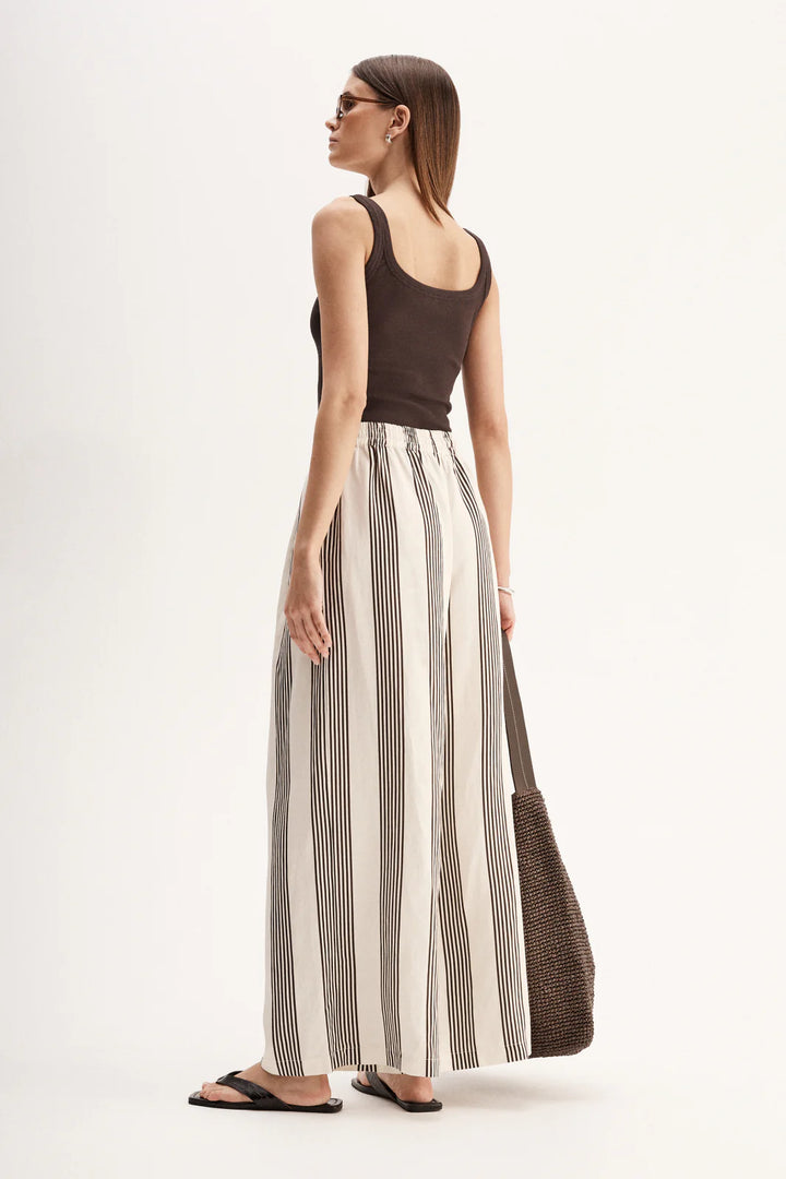 Milo Stripe Pant - Chocolate Stripe