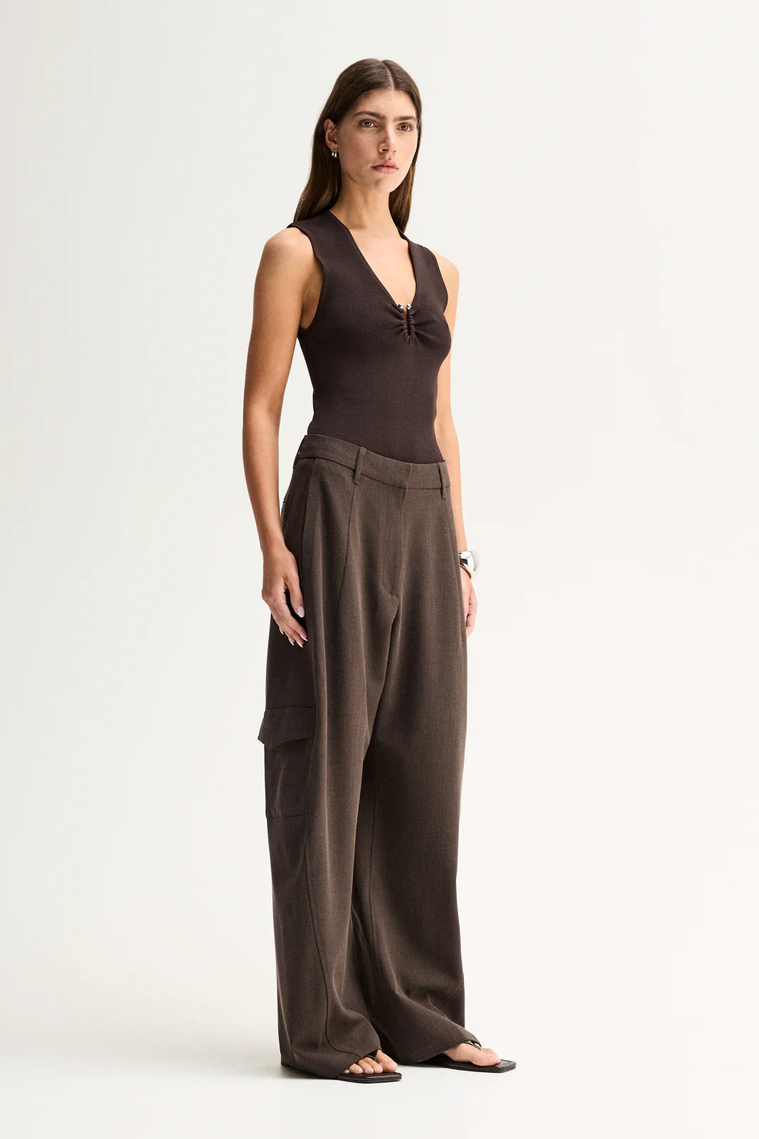 Lindsay Knit Top - Chocolate