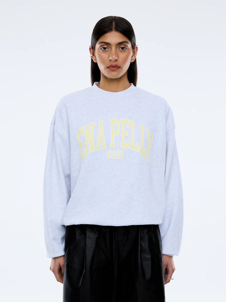 Anniversary Sweatshirt - White Marle/Lemon