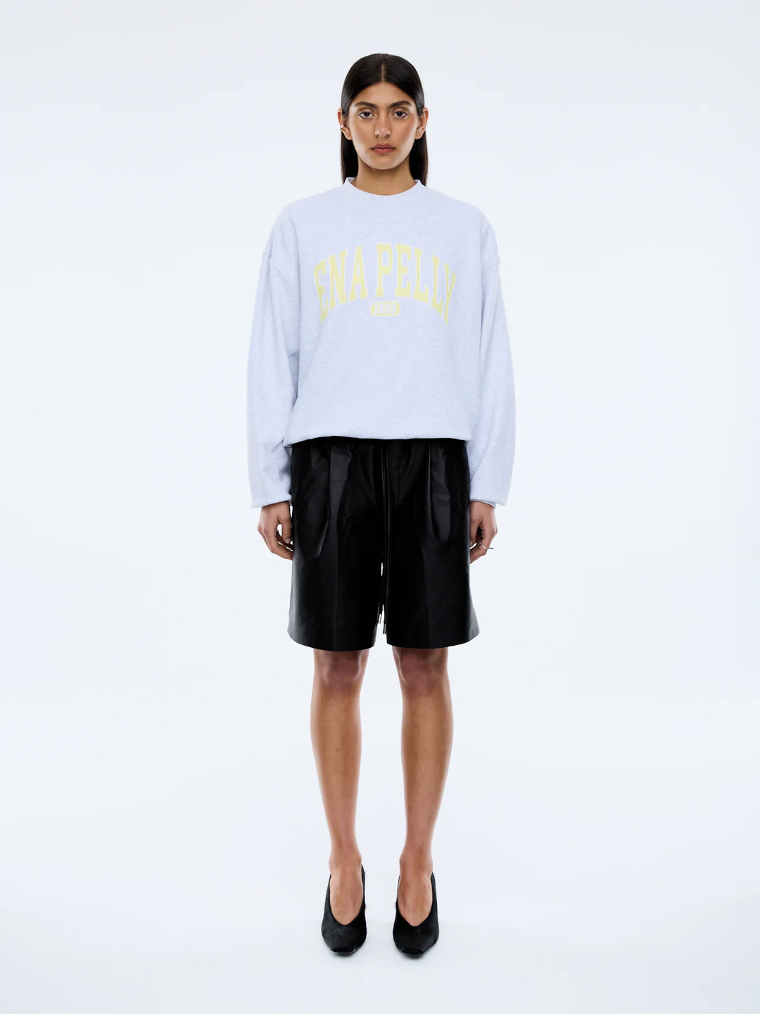Anniversary Sweatshirt - White Marle/Lemon