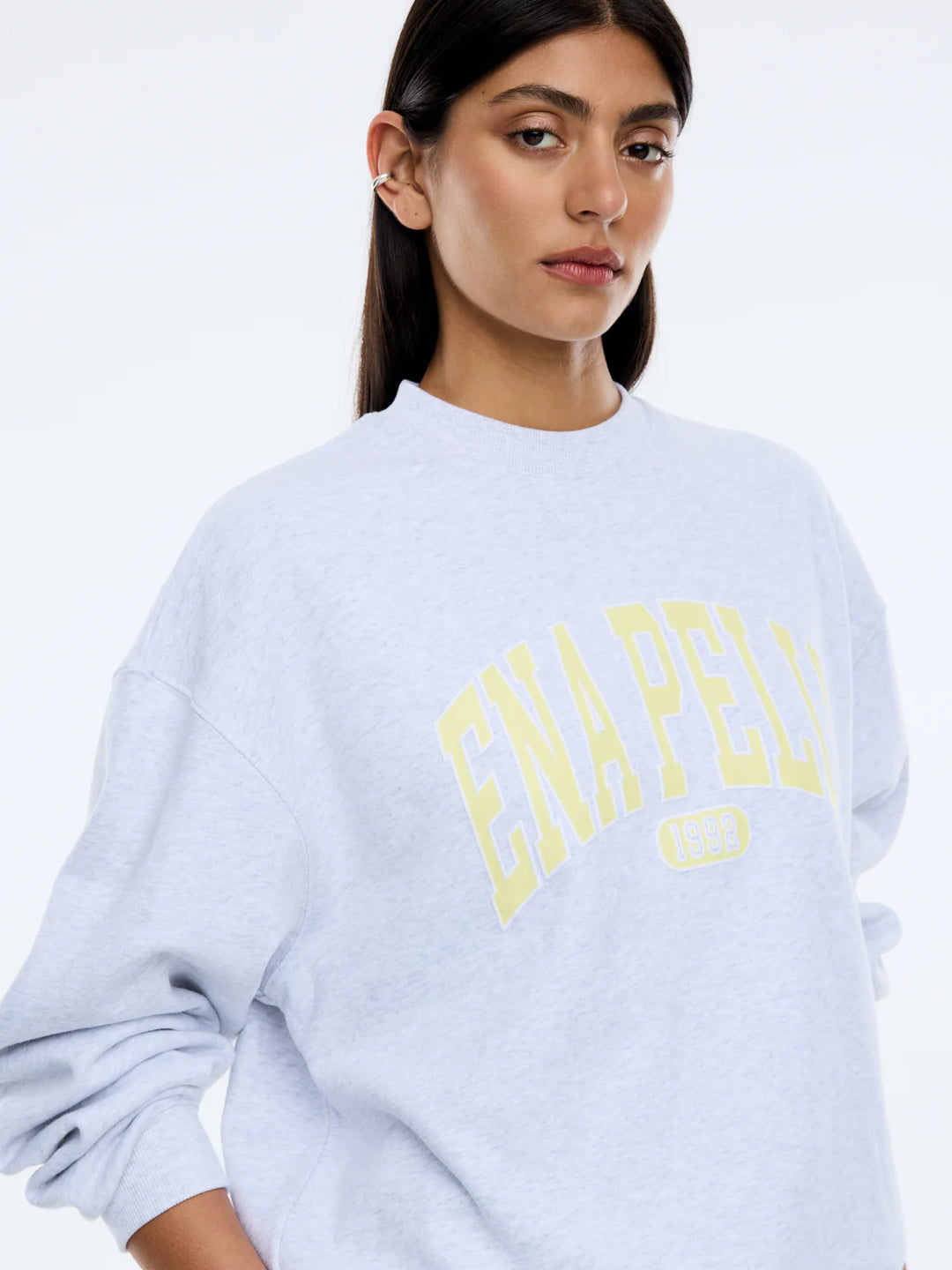 Anniversary Sweatshirt - White Marle/Lemon