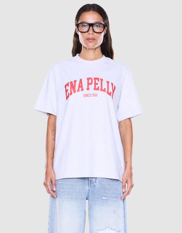 Sophia Relaxed Tee - White Marle/Ena Pelly