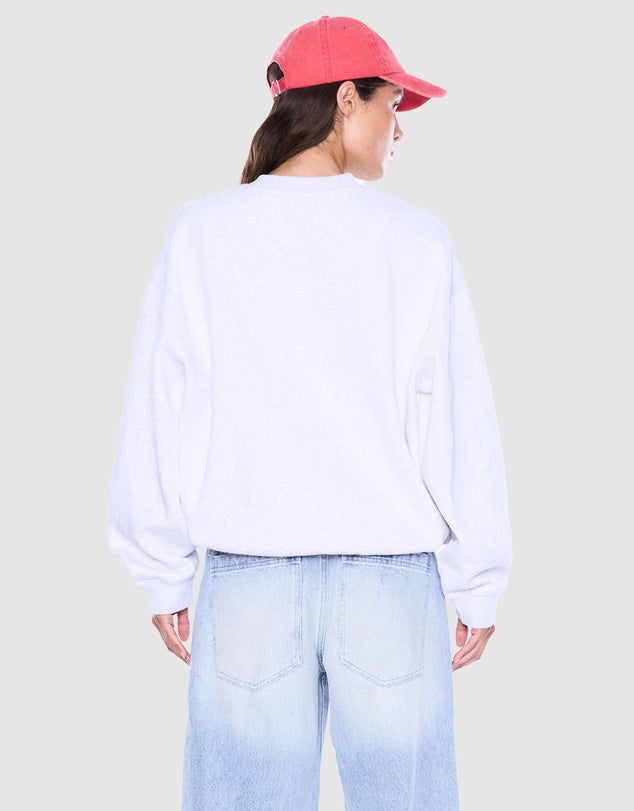 Mila Oversized Sweater - White Marle/Ena Pelly