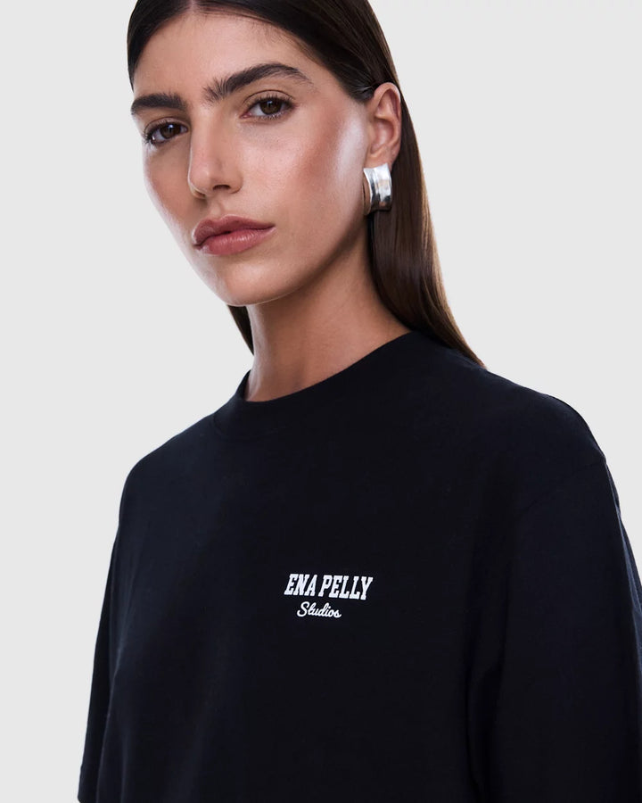 Ivy Relaxed Tee - Black/EP Studios