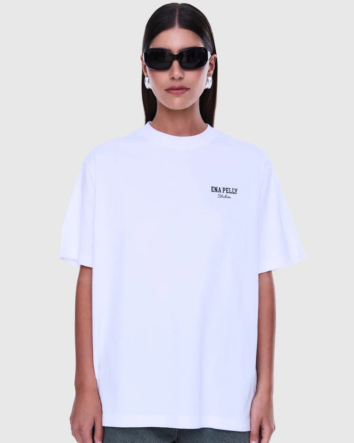 Ivy Relaxed Tee - White/EP Studios
