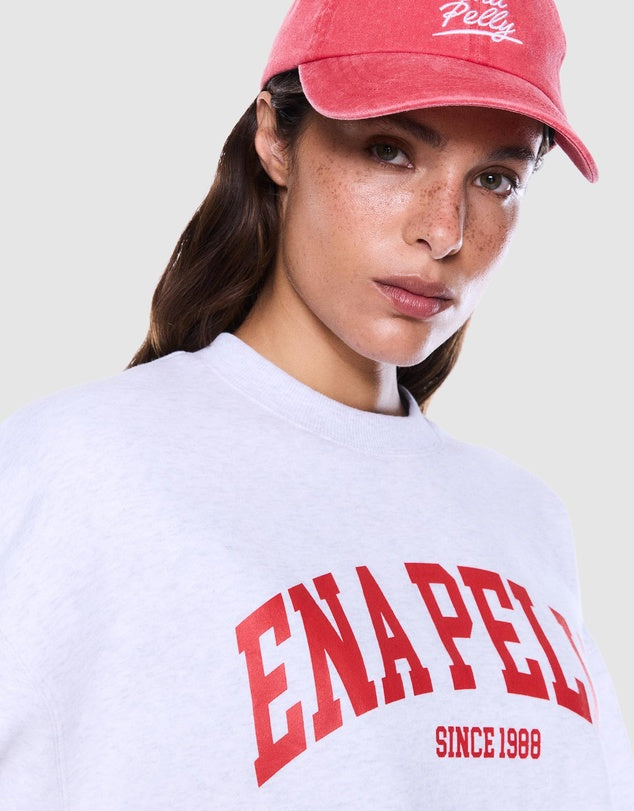 Mila Oversized Sweater - White Marle/Ena Pelly