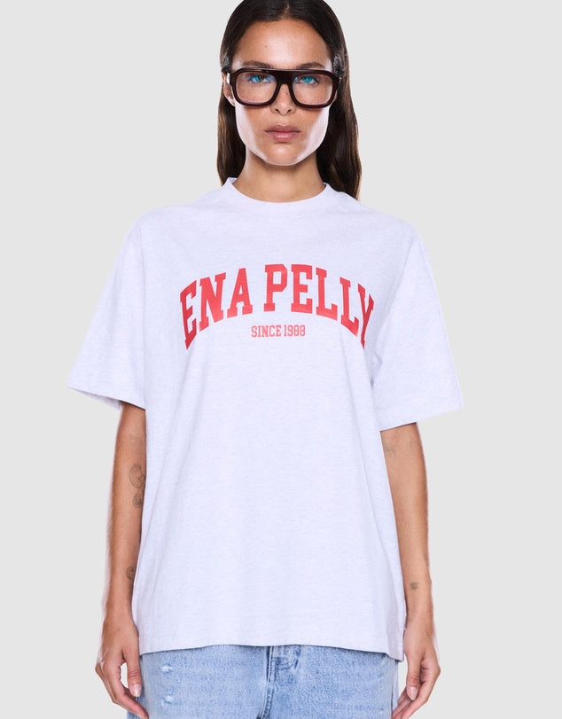 Sophia Relaxed Tee - White Marle/Ena Pelly