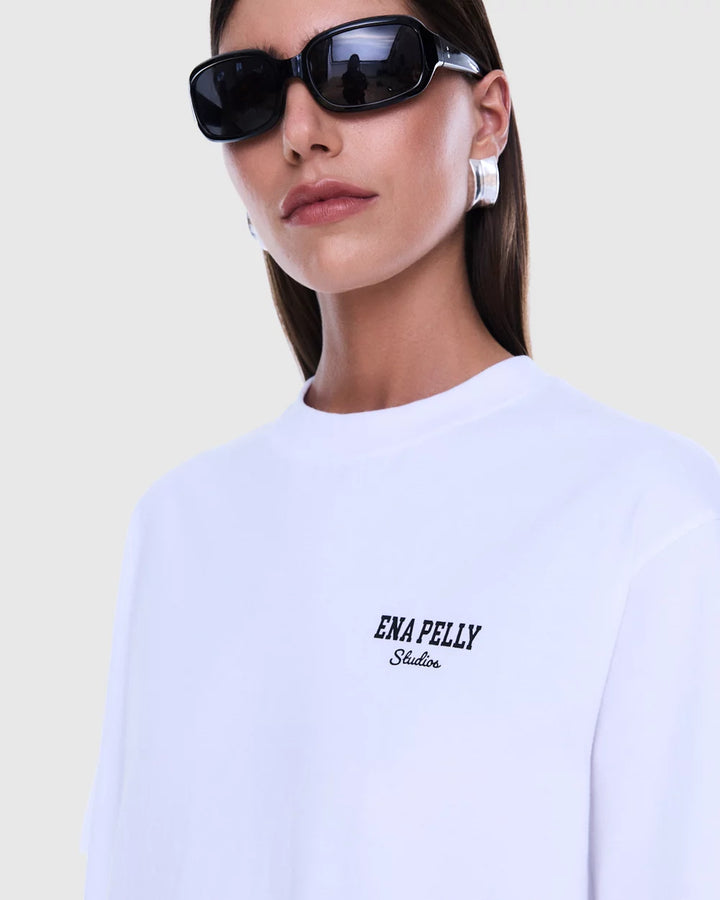 Ivy Relaxed Tee - White/EP Studios