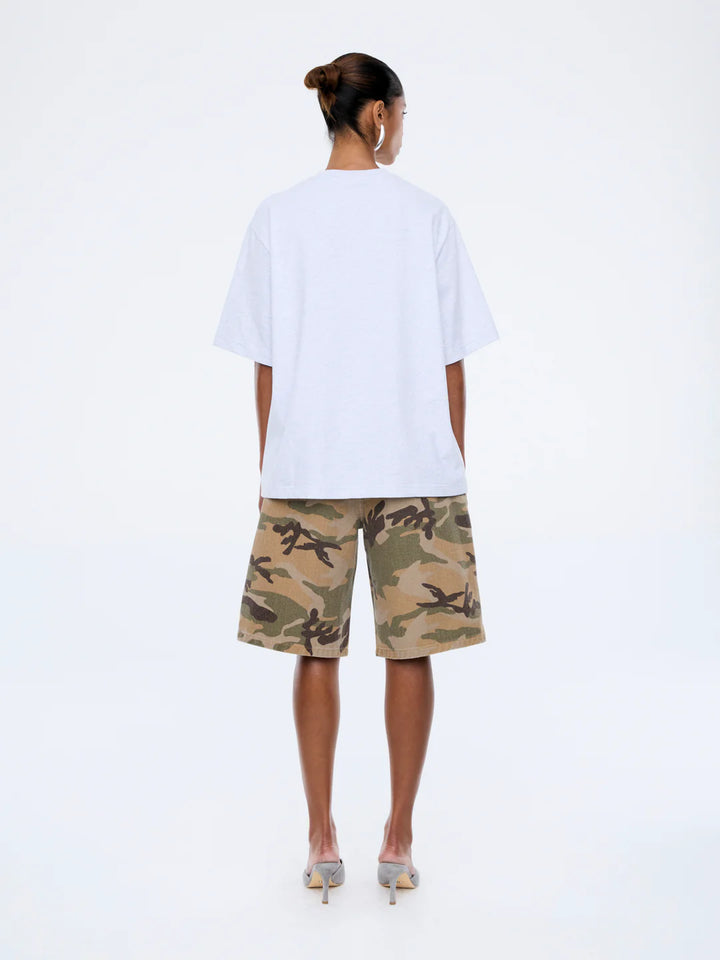 Blue Collegiate Tee - White Marle