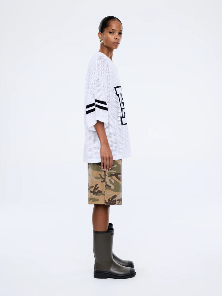 Harper Crochet Jersey - Vintage White