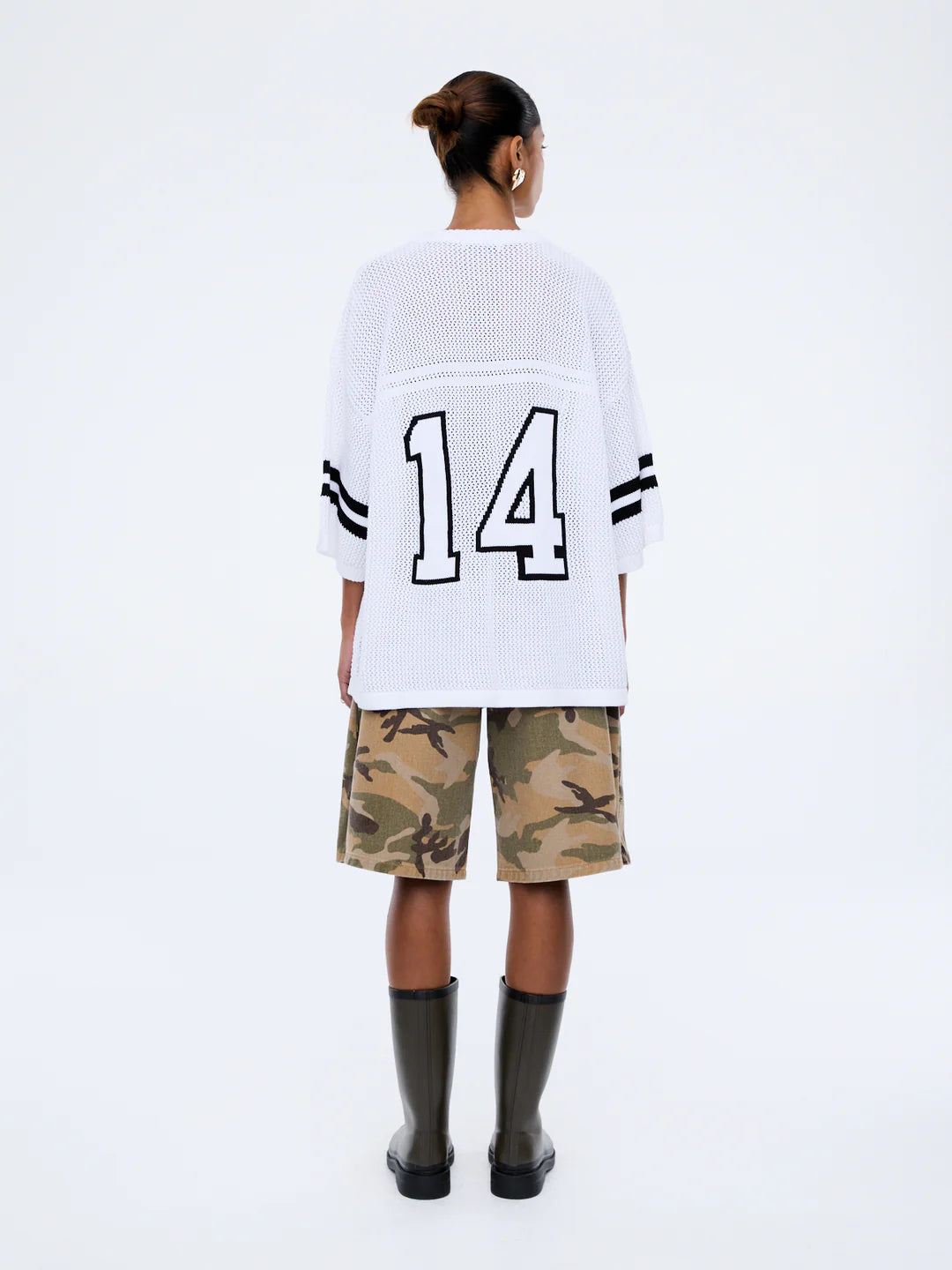 Harper Crochet Jersey - Vintage White