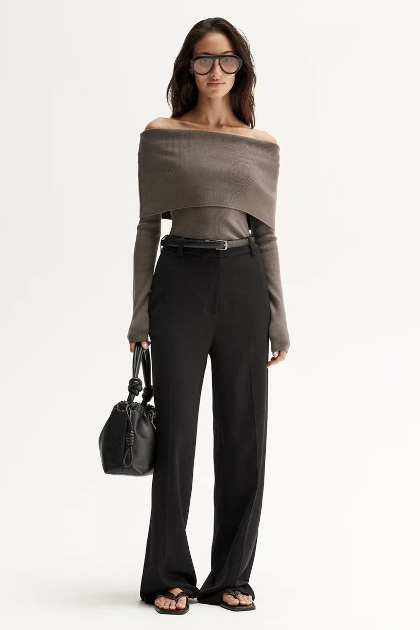 Sadie Knit Top - Taupe