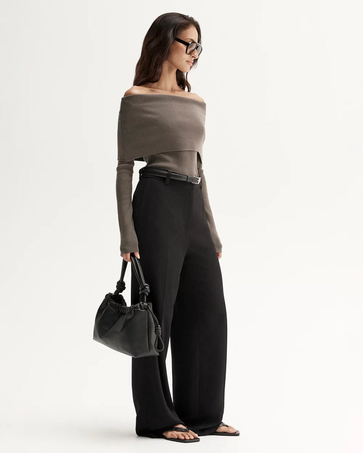 Sadie Knit Top - Taupe