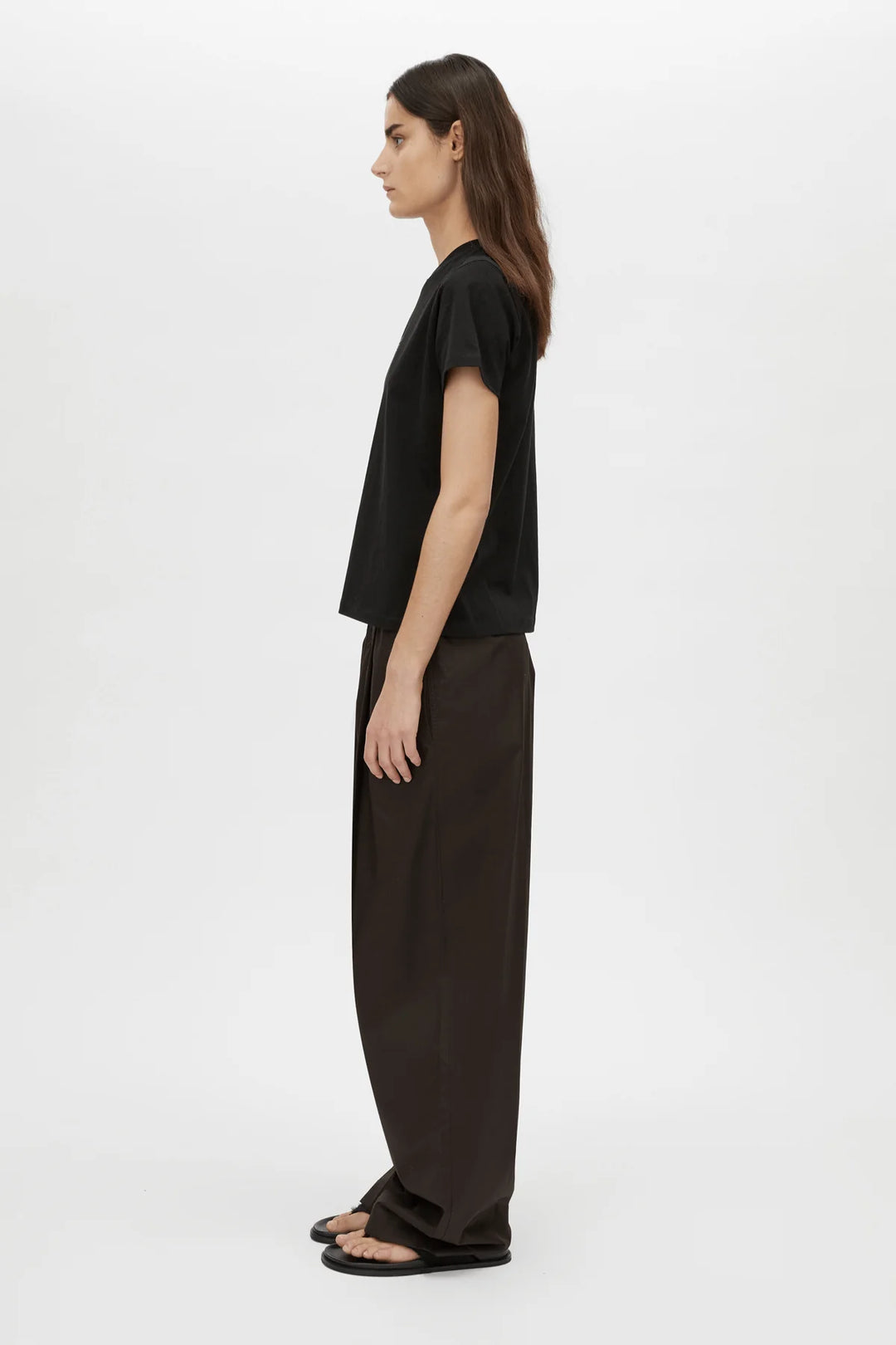 Janice Neat Fit Logo Tee - Black