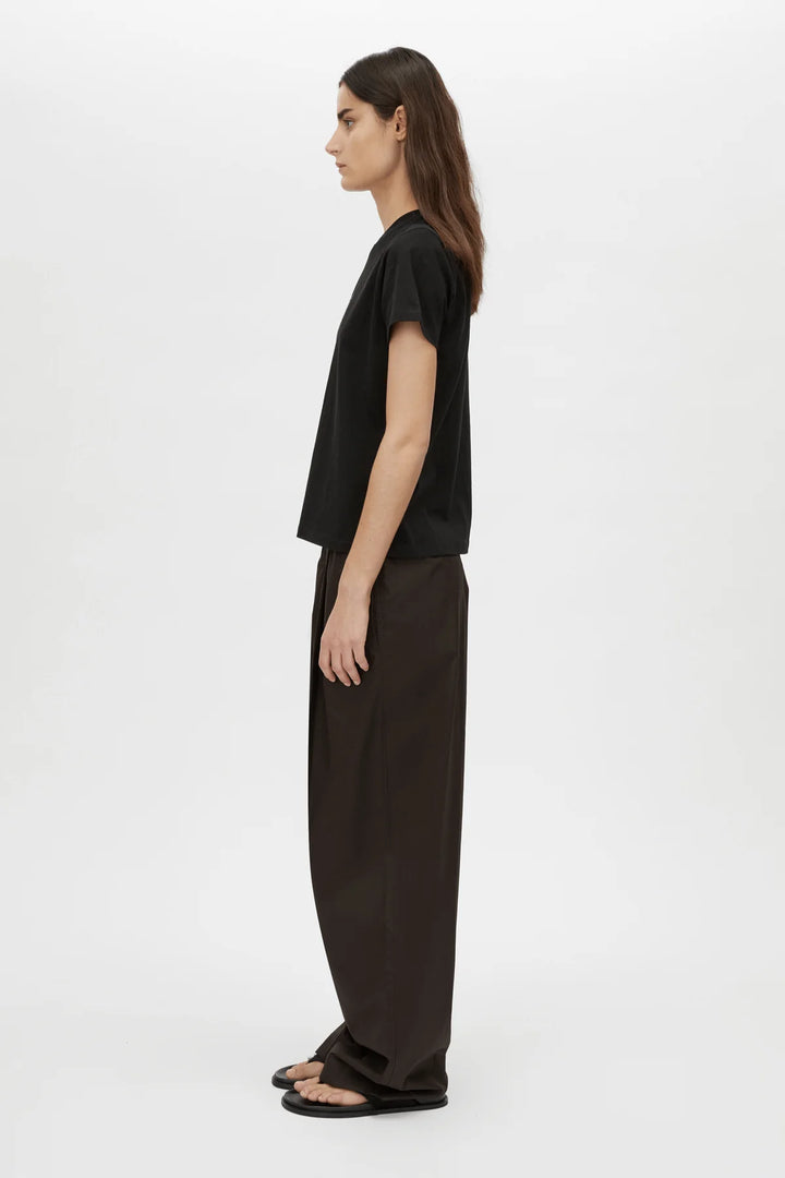 Janice Neat Fit Logo Tee - Black