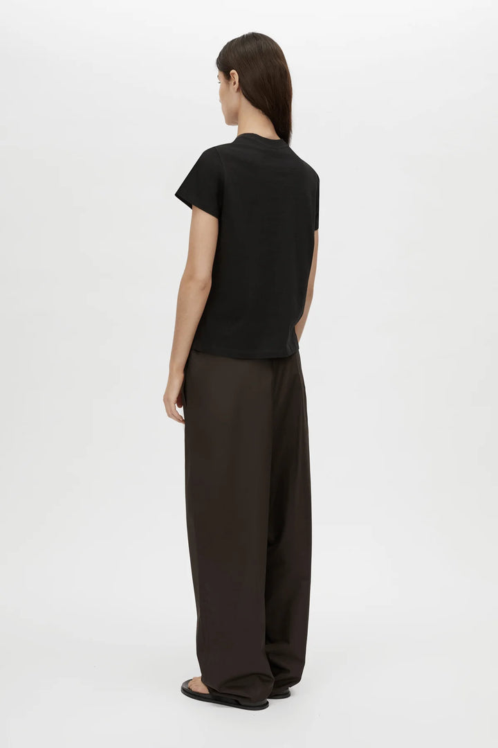 Janice Neat Fit Logo Tee - Black