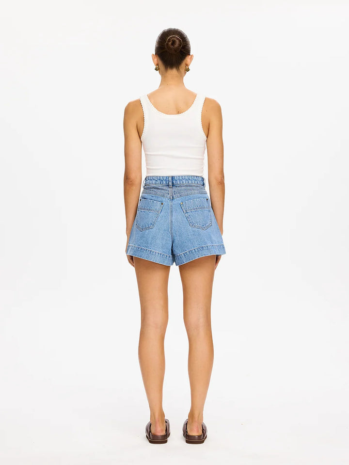 Celene Denim Short - Stonewash Blue