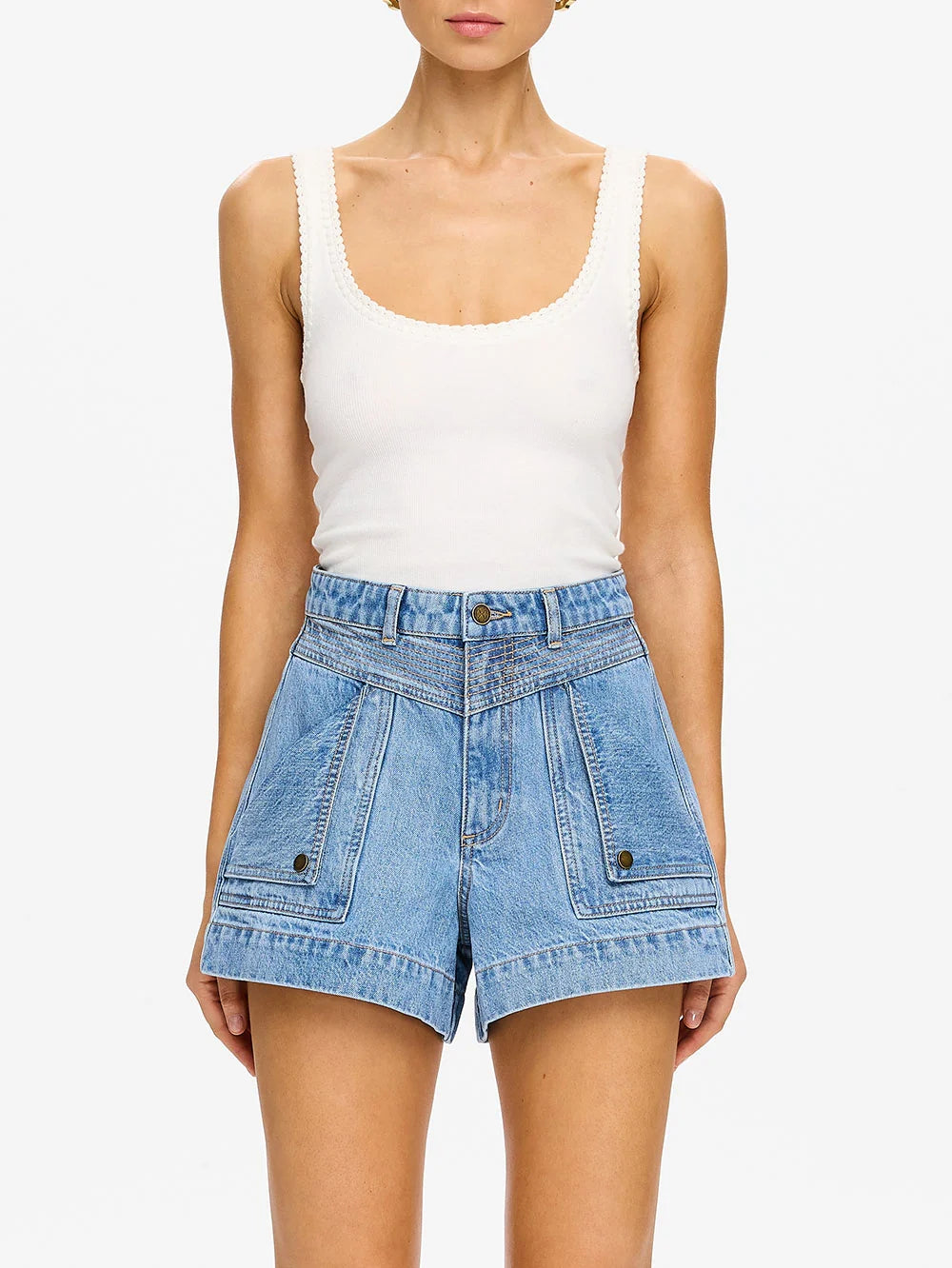 Celene Denim Short - Stonewash Blue