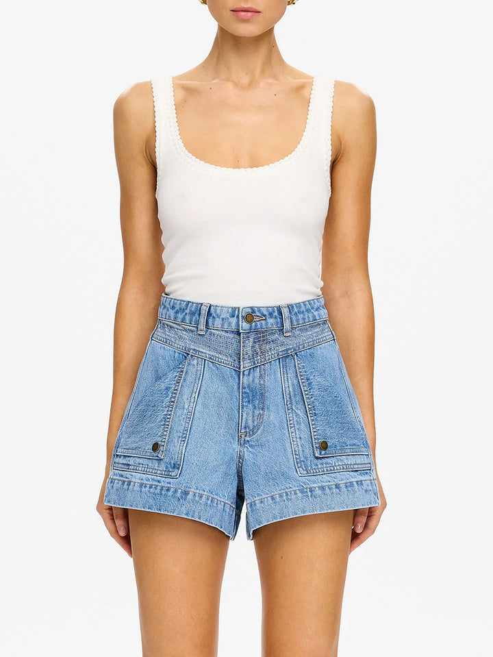 Celene Denim Short - Stonewash Blue