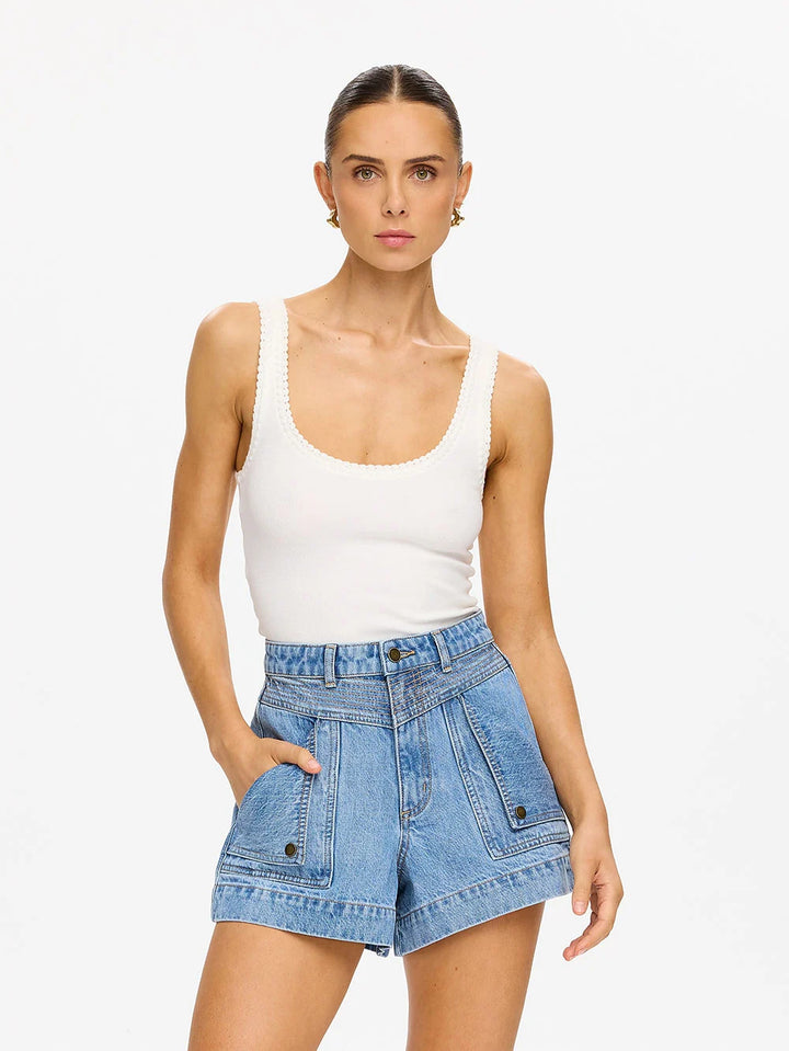 Celene Denim Short - Stonewash Blue