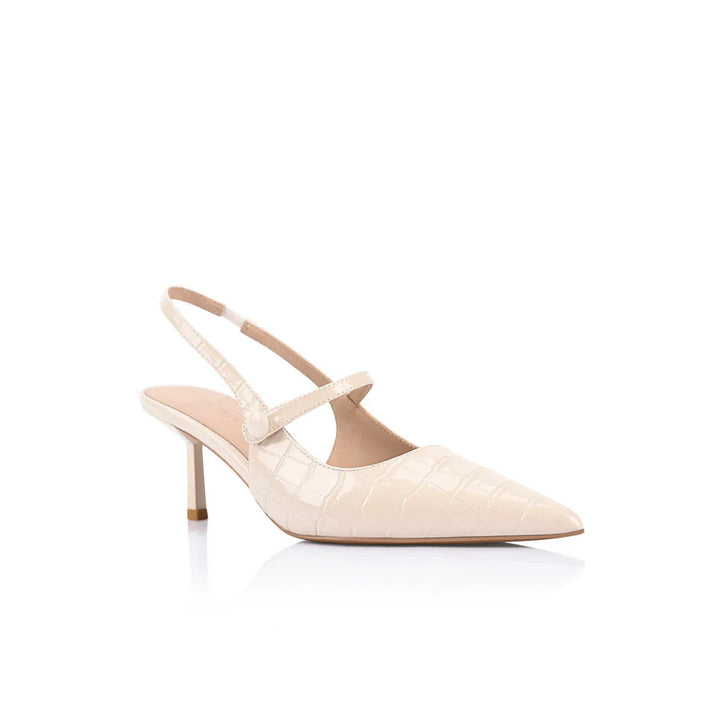 Scarlett Heel - Ivory Croc