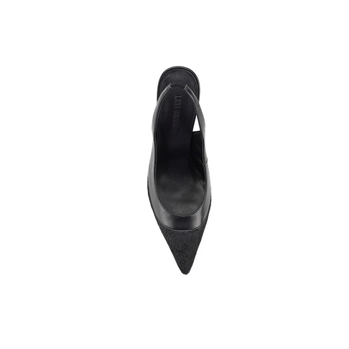 Celeste Pump - Black Leather & Pony
