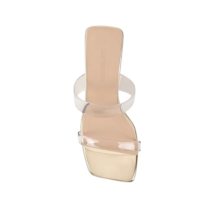 Bambi Wedge - Gold Metallic leather
