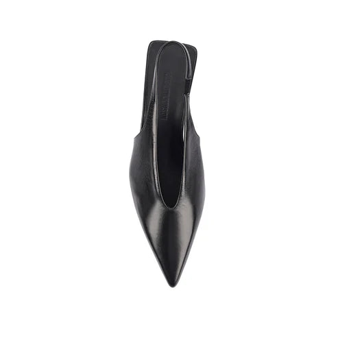 Ayvie Wedge - Black Patina Leather
