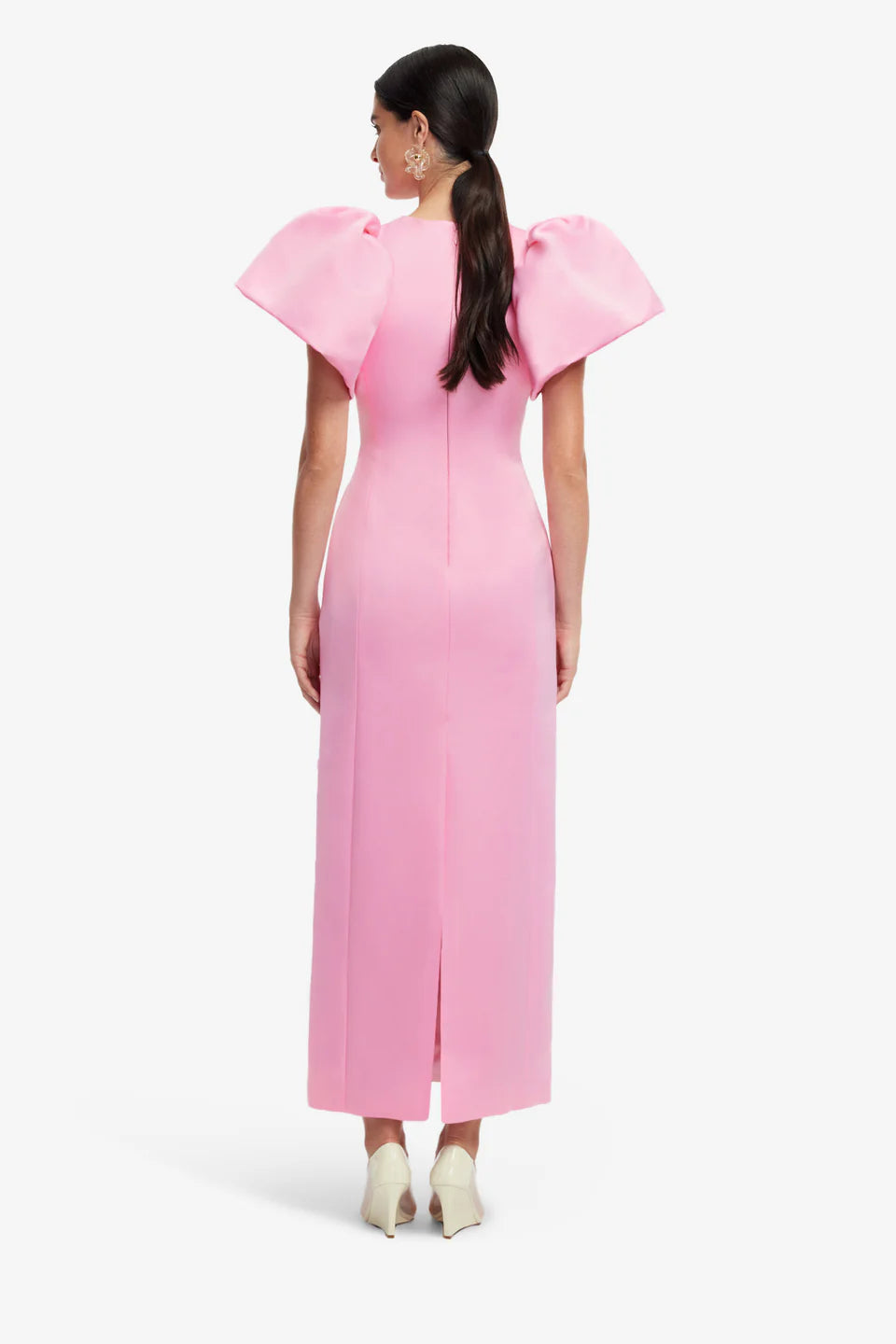 Lucinda Floral Applique Maxi Dress - Baby Pink