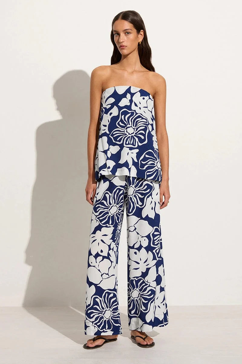 Lizette Top - Mica Floral Navy