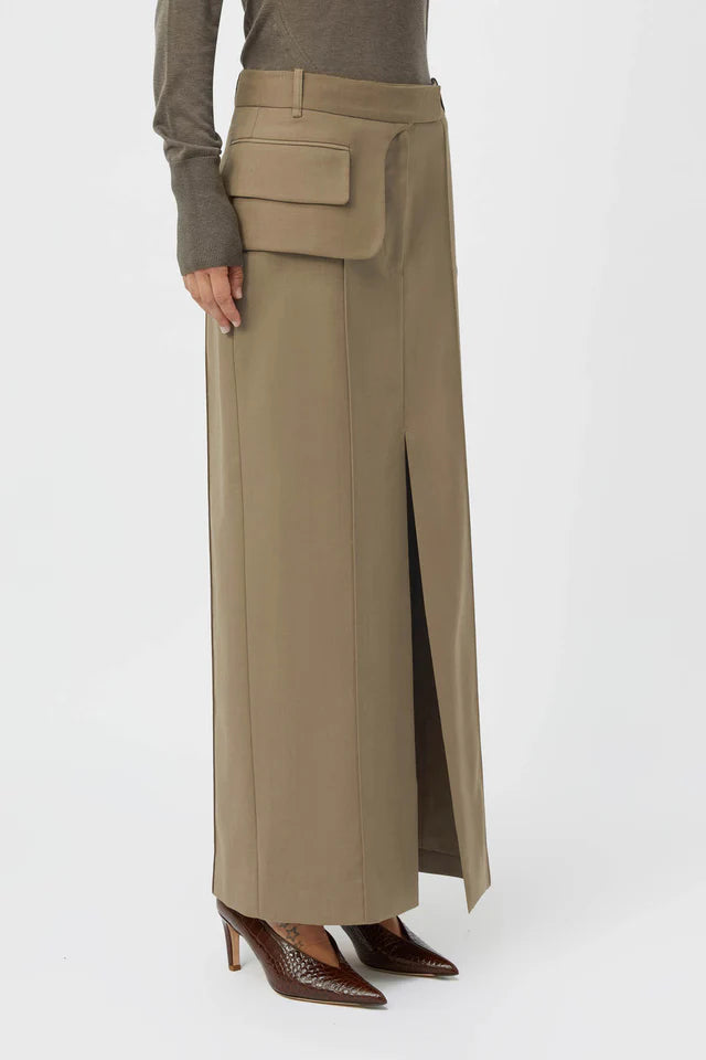 Madero Maxi Skirt - Khaki